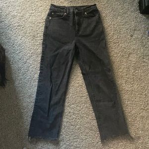 ASOS Design cropped washed black jeans